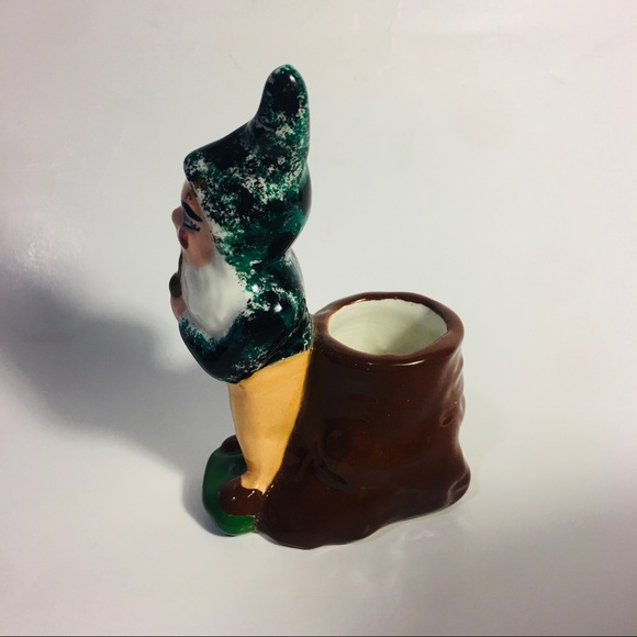 Vintage Ceramic Gnome Planter - Picture 4 of 6